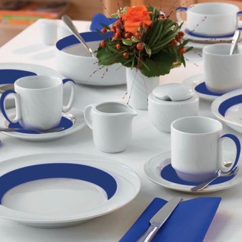SCHONWALD DONNA SENIOR COMFORT PLATE 230mm DARK BLUE BAND (*SH9181822/62971*) = PACK OF 6 X EACHES