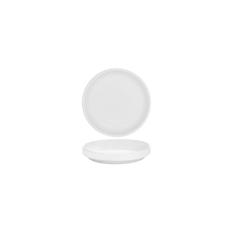 SERAX PASSE PARTOUT LOW ROUND PLATE 140x25mm MATT WHITE (*SERAXB6219101*) = PACK OF 8 X EACHES