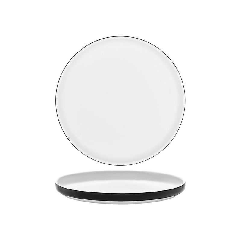 SERAX PASSE PARTOUT LOW ROUND PLATE 260x25mm BLACK GLAZED (*SERAXB6219104GZ*) = PACK OF 4 X EACHES