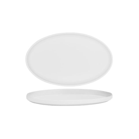 SERAX PASSE PARTOUT OVAL PLATE 290x180x25mm MATT WHITE (*SERAXB6219121*) = PACK OF 8 X EACHES