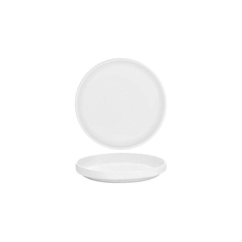 SERAX PASSE PARTOUT LOW ROUND PLATE 180x25mm MATT WHITE (*SERAXB6219102*) = PACK OF 8 X EACHES