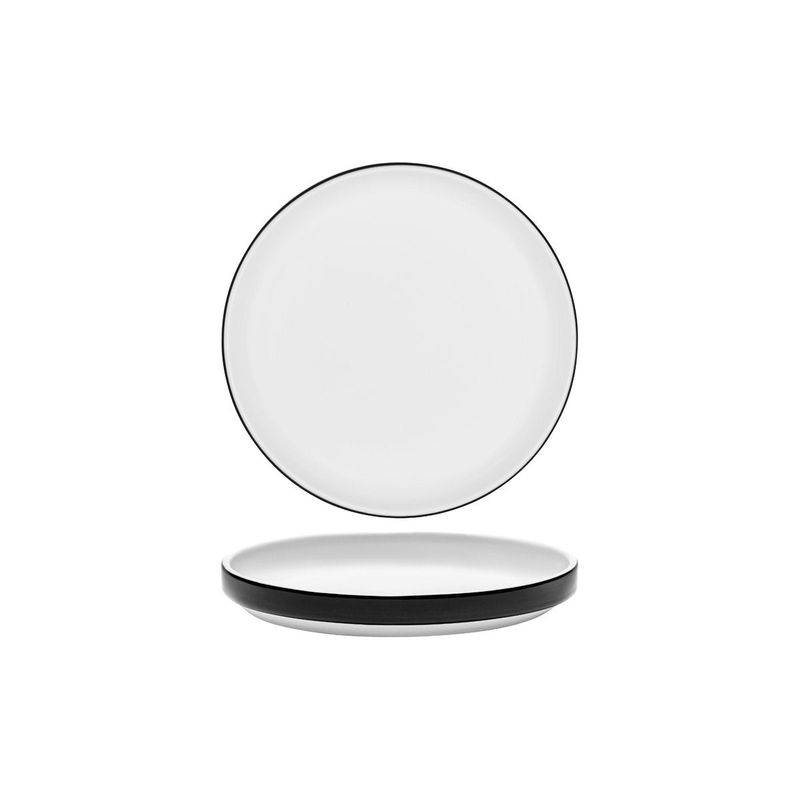 SERAX PASSE PARTOUT LOW ROUND PLATE 180x25mm BLACK GLAZED (*SERAXB6219102GZ*) = PACK OF 8 X EACHES