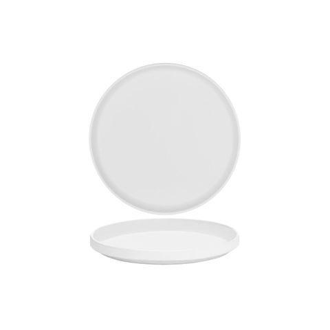 SERAX PASSE PARTOUT LOW ROUND PLATE 220x25mm MATT WHITE (*SERAXB6219103*) = PACK OF 8 X EACHES