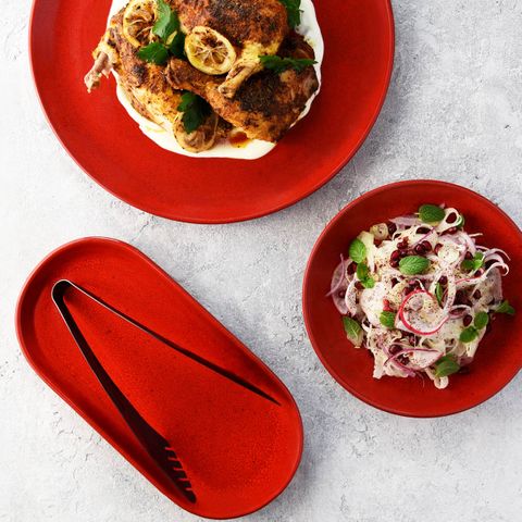 TABLEKRAFT ARTISTICA OVAL COUPE PLATE 300x140mm REACTIVE RED (*98230*) = PACK OF 4 X EACHES