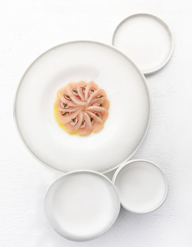 TABLEKRAFT BISTRO ORGANIC PLATE 200x195mm FROSTED STEEL (*903039*) = PACK OF 4 X EACHES