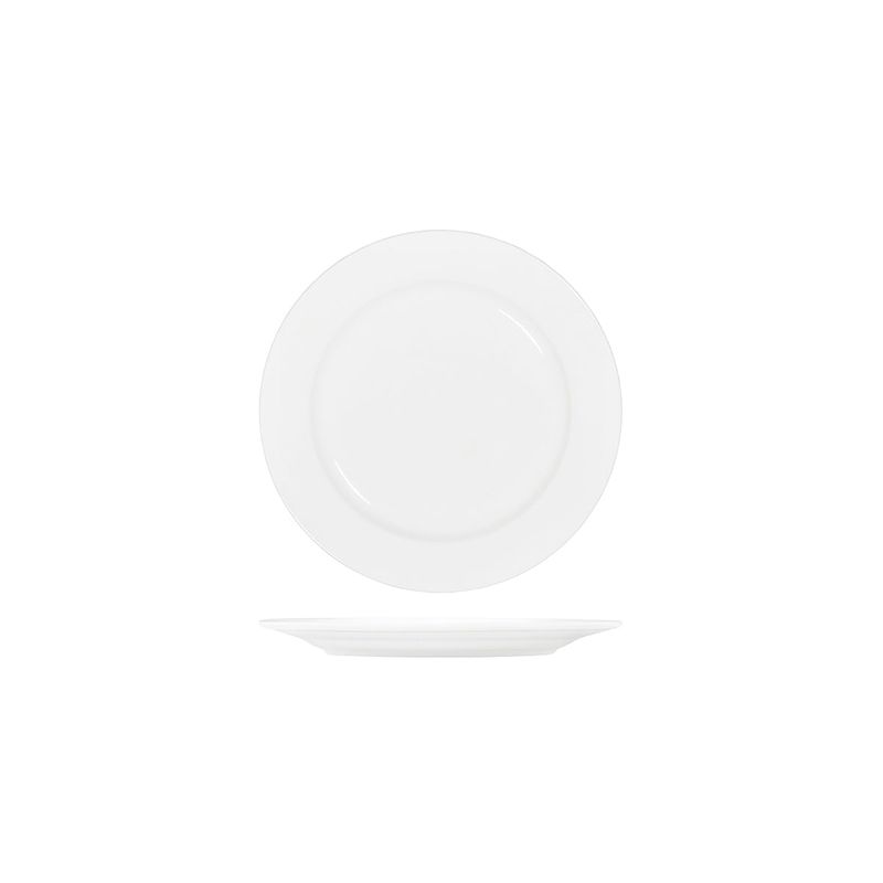 TABLEKRAFT CORE WHITE ROUND PLATE RIM SHAPE- 225mm (*91002*) = PACK OF 4 X EACHES