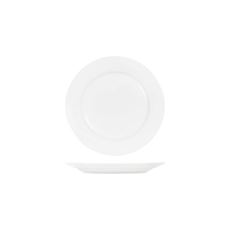 TABLEKRAFT CORE WHITE ROUND PLATE RIM SHAPE- 250mm (*91003*) = PACK OF 4 X EACHES