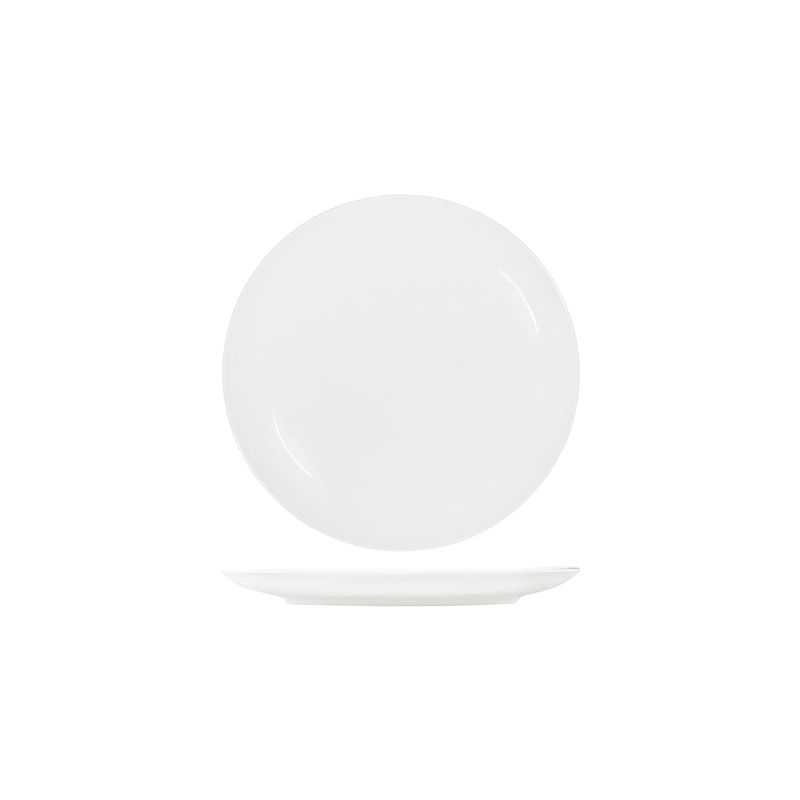 TABLEKRAFT CORE WHITE ROUND PLATE COUPE SHAPE-260mm (*91014*) = PACK OF 4 X EACHES