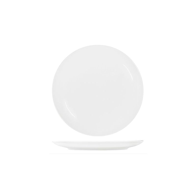 TABLEKRAFT CORE WHITE ROUND PLATE COUPE SHAPE-280mm (*91015*) = PACK OF 3 X EACHES