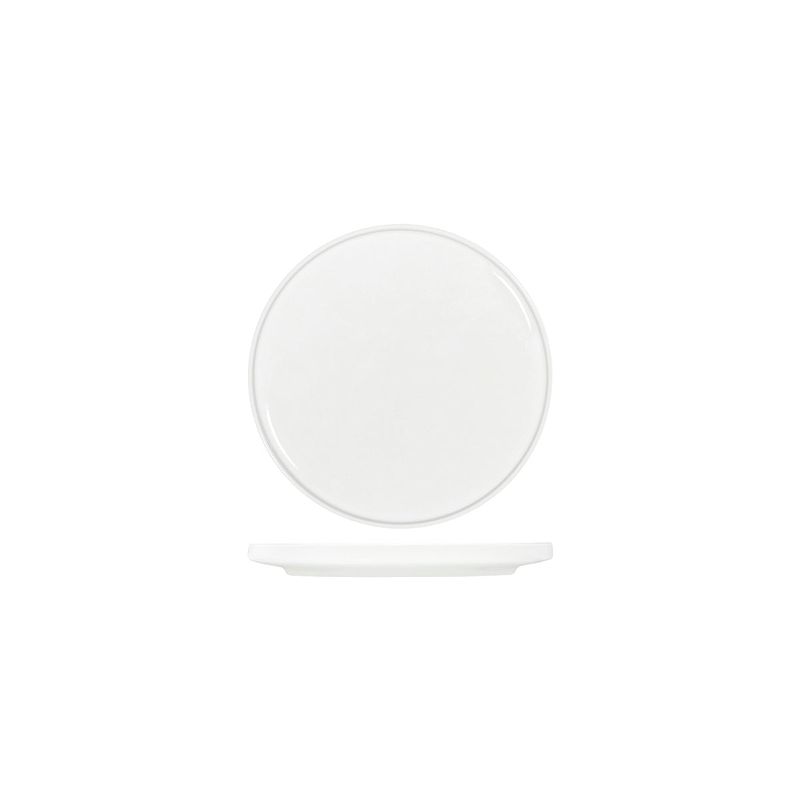 TABLEKRAFT CORE WHITE ROUND PLATE WALLED LIP 200x23mm (*91086*) = PACK OF 6 X EACHES