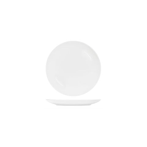 TABLEKRAFT CORE WHITE ROUND PLATE COUPE SHAPE-200mm (*91012*) = PACK OF 6 X EACHES