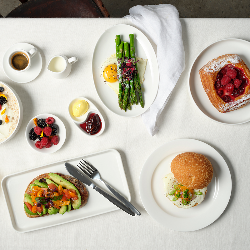 TABLEKRAFT CORE WHITE PLATTER-OVAL COUPE SHAPE -230x165x22mm (*91020*) = PACK OF 6 X EACHES
