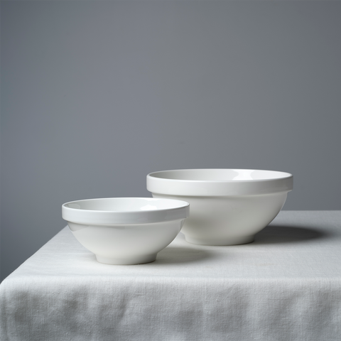 TABLEKRAFT CORE WHITE ROUND BOWL FOOTED 150x65mm STACK RIM (*91081*) = PACK OF 3 X EACHES