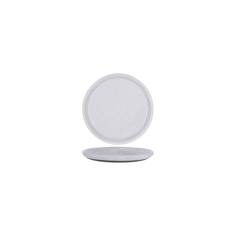 TABLEKRAFT NATURALS ASH GREY ROUND PLATE 160x30mm CLAY (*905204*) = PACK OF 4 X EACHES