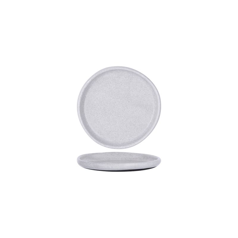 TABLEKRAFT NATURALS ASH GREY ROUND PLATE 205x21mm CLAY (*905205*) = PACK OF 5 X EACHES