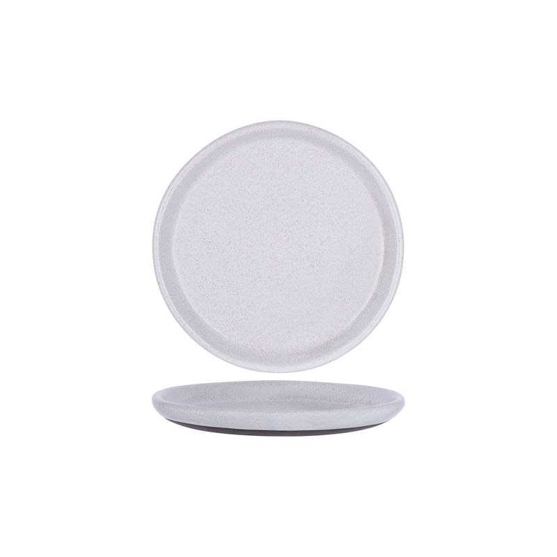 TABLEKRAFT NATURALS ASH GREY ROUND PLATE 265x28mm CLAY (*905206*) = PACK OF 3 X EACHES