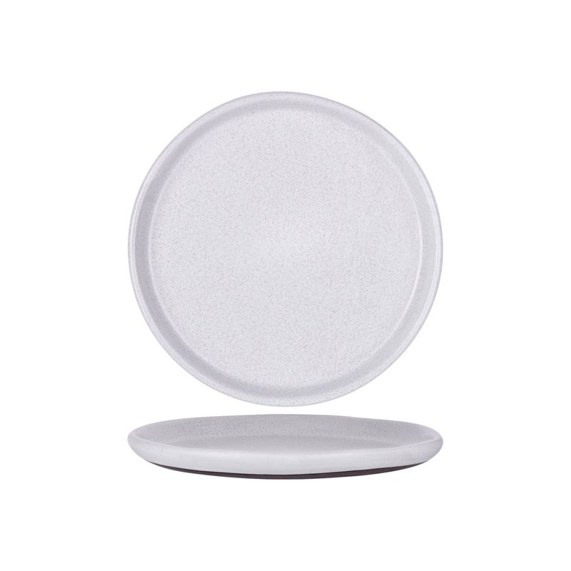 TABLEKRAFT NATURALS ASH GREY ROUND PLATE 325x28mm CLAY (*905207*) = PACK OF 2 X EACHES