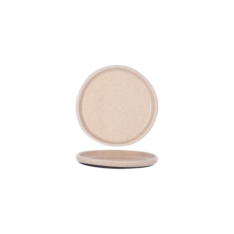 TABLEKRAFT NATURALS SIERRA BEIGE ROUND PLATE 205x21mm CLAY (*905255*) = PACK OF 5 X EACHES