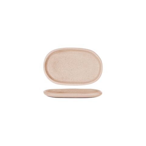TABLEKRAFT NATURALS SIERRA BEIGE OVAL PLATE 210x135mm CLAY (*905258*) = PACK OF 6 X EACHES