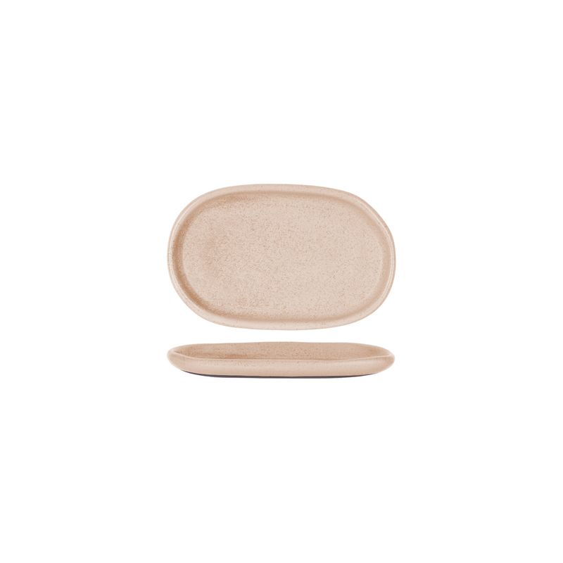 TABLEKRAFT NATURALS SIERRA BEIGE OVAL PLATE 210x135mm CLAY (*905258*) = PACK OF 6 X EACHES