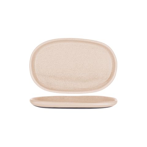 TABLEKRAFT NATURALS SIERRA BEIGE OVAL PLATE 310x200mm CLAY (*905260*) = PACK OF 3 X EACHES