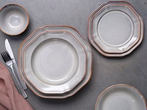 TABLEKRAFT PROVINCIAL VINTAGE PLATE RIM 274x29mm IVORY MIST (*907342*) = PACK OF 3 X EACHES