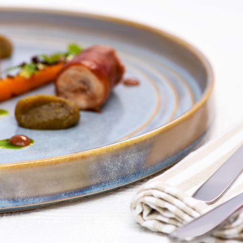 TABLEKRAFT URBAN LOFT ROUND SERVE PLATTER 320x30mmAZURE BLUE (*907110*) = PACK OF 2 X EACHES