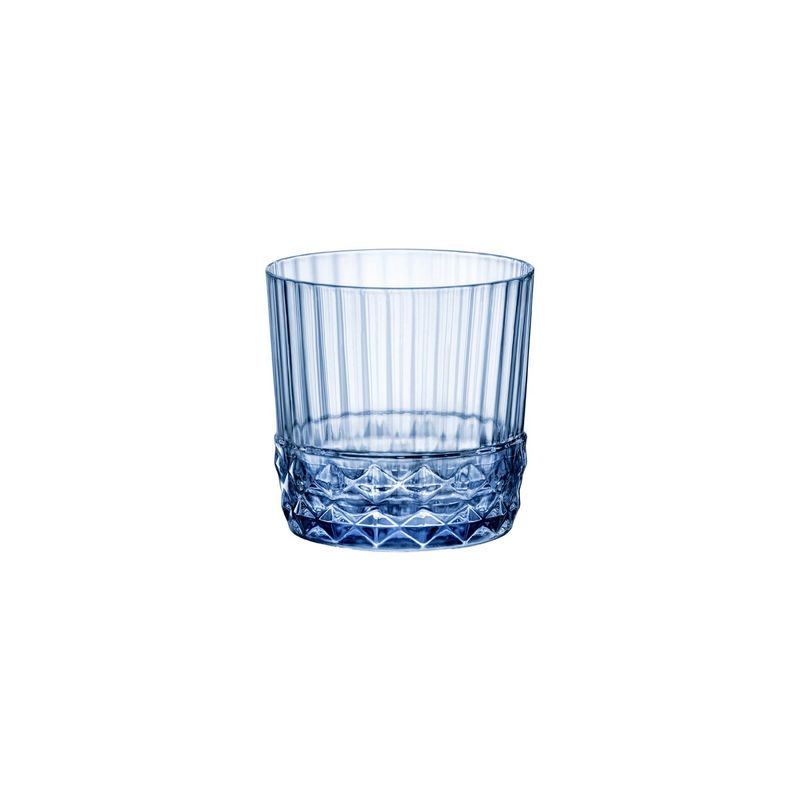 BORMIOLI ROCCO AMERICA 20 ROCKS 300ml SAPPHIRE BLUE (1.22156 (*310-120*) = PACK OF 24 X EACHES