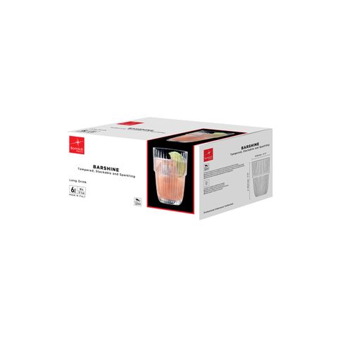 BORMIOLI ROCCO BARSHINE LONG DRINK 380ml CLEAR (1.27312) (*310-442*) = PACK OF 24 X EACHES