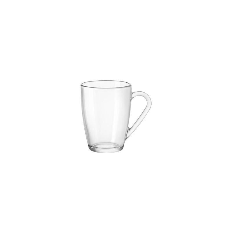 BORMIOLI ROCCO ICON MUG w/HANDLE 340ml CLEAR (4.16831) (*320-121*) = PACK OF 6 X EACHES