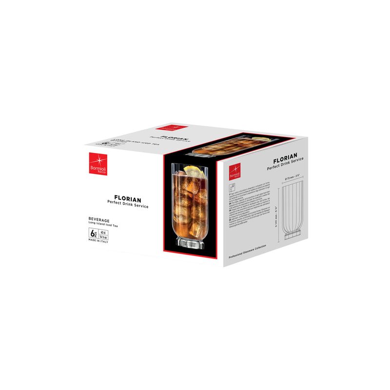 BORMIOLI ROCCO FLORIAN BEVERAGE 430ml CLEAR (1.99415) (*310-487*) = PACK OF 24 X EACHES