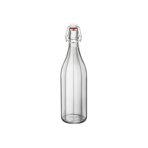 BORMIOLI ROCCO OXFORD BOTTLE w/TOP 1.0lt CLEAR (3.21990) (*330-150*) = PACK OF 6 X EACHES
