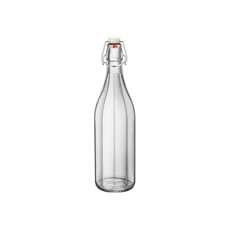 BORMIOLI ROCCO OXFORD BOTTLE w/TOP 1.0lt CLEAR (3.21990) (*330-150*) = PACK OF 6 X EACHES
