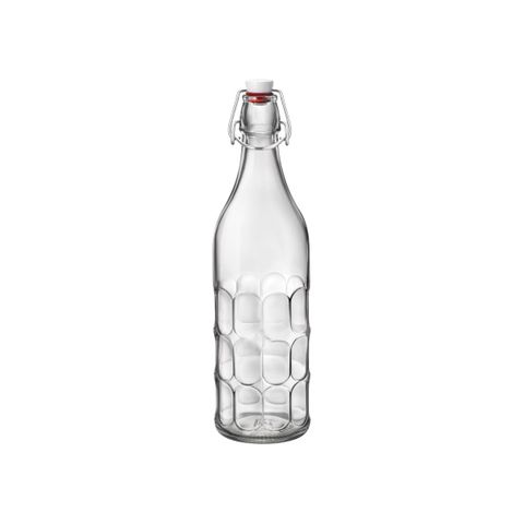 BORMIOLI ROCCO MORESCA BOTTLE 1.0lt WHITE TOP (3.45930) (*330-105*) = PACK OF 20 X EACHES