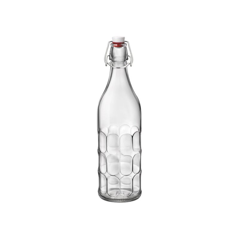 BORMIOLI ROCCO MORESCA BOTTLE 1.0lt WHITE TOP (3.45930) (*330-105*) = PACK OF 20 X EACHES