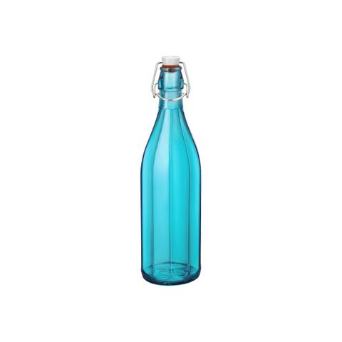 BORMIOLI ROCCO OXFORD BOTTLE w/TOP 1.0lt SKY BLUE (321588) (*330-152*) = PACK OF 6 X EACHES