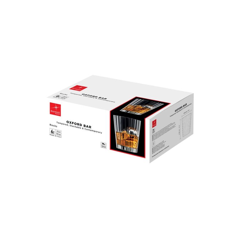 BORMIOLI ROCCO OXFORD BAR ROCKS 312ml CLEAR (3.40766) (*310-411*) = PACK OF 36 X EACHES