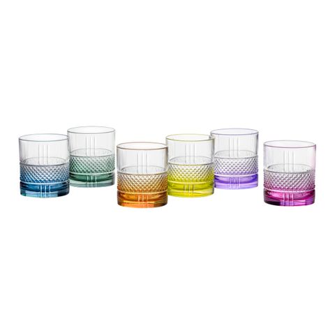 RCR BRILLANTE DOF TUMBLER 340ml ASSRTD 6PC SET (27625020206) (*RCR363-660*) = PACK OF 2 X SETS