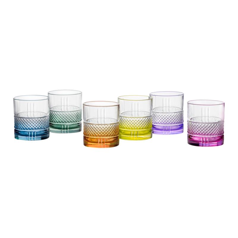 RCR BRILLANTE DOF TUMBLER 340ml ASSRTD 6PC SET (27625020206) (*RCR363-660*) = PACK OF 2 X SETS