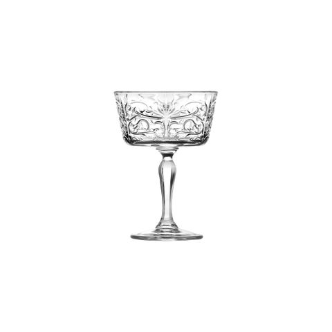 RCR TATTOO CHAMPAGNE/DESSERT GLASS 268ml  (26638020406) (*RCR363-206*) = PACK OF 12 X EACHES
