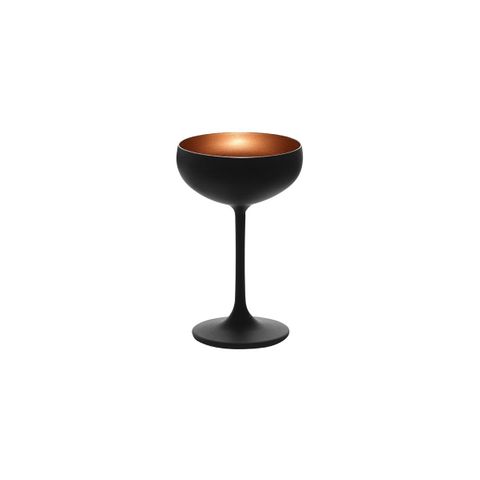 STOLZLE OLYMPIC CHAMPAGNE COUPE 230ml MATT BLACK/BRONZE (*365-407*) = PACK OF 24 X EACHES