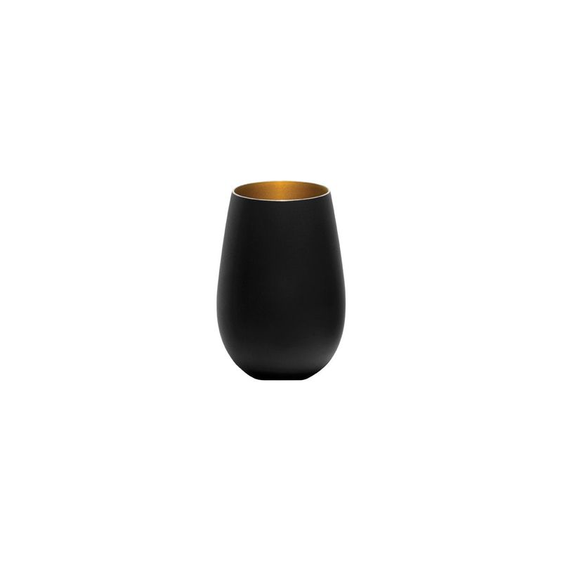 STOLZLE OLYMPIC TUMBLER 465ml MATT BLACK/GOLD (*365-410*) = PACK OF 24 X EACHES