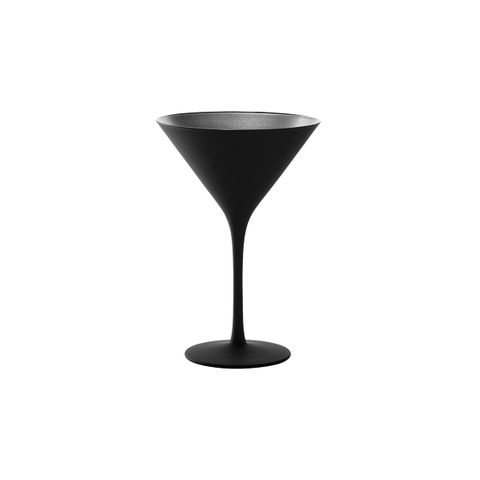 STOLZLE OLYMPIC COCKTAIL GLASS 240ml MATT BLACK/SILVER (*365-401*) = PACK OF 24 X EACHES
