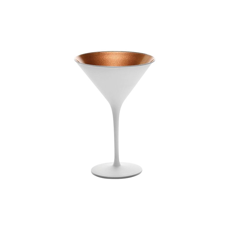 STOLZLE OLYMPIC COCKTAIL GLASS 240ml MATT WHITE/BRONZE (*365-422*) = PACK OF 24 X EACHES