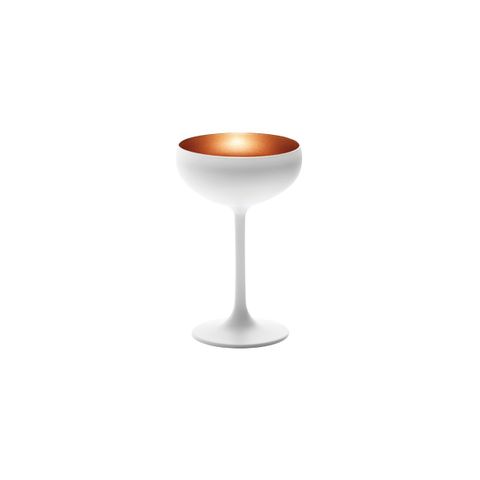 STOLZLE OLYMPIC CHAMPAGNE COUPE 230ml MATT WHITE/BRONZE (*365-432*) = PACK OF 24 X EACHES
