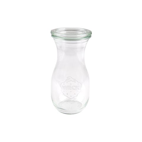 WECK BOTTLE GLASS JAR W/LID 290ml 60x140mm (763) (*82307*) = PACK OF 6 X EACHES