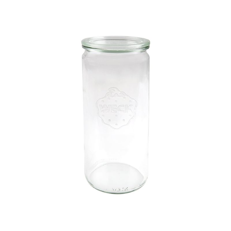 WECK CYLINDER GLASS JAR W/LID 1040ml 80x210mm (908) (*82386*) = PACK OF 6 X EACHES