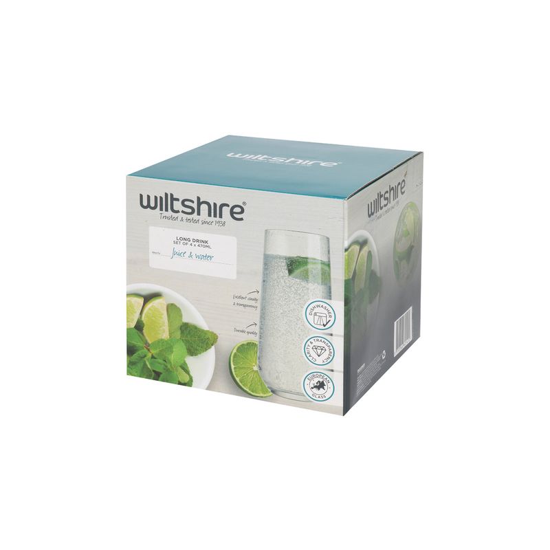 WILTSHIRE ALLEGRA LONG DRNK 470ml SET OF 4 (*WLT60141*) = PACK OF 4 X SETS