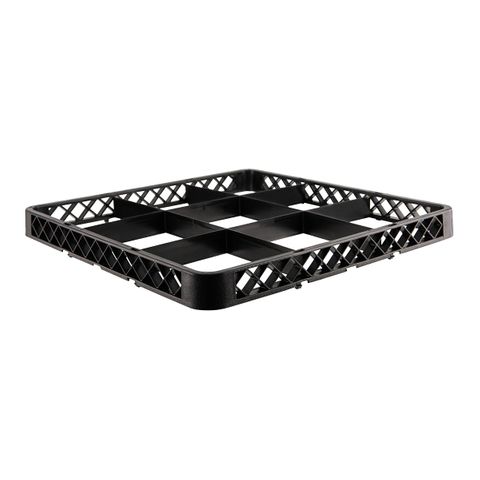 CHEF INOX WASHRACK-EXTENDER 9-COMP BLACK 490x490x44mm (*69810-BK*) =  1 X EACH
