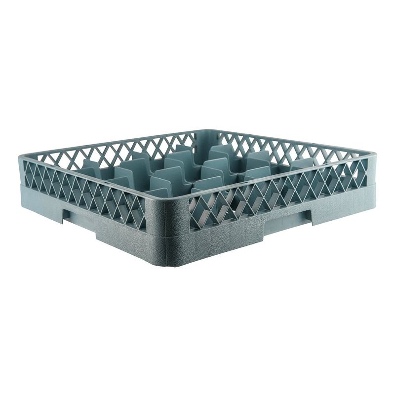 CHEF INOX WASHRACK 16 COMP GREY 490x490x100mm (*69816*) = PACK OF 6 X EACHES